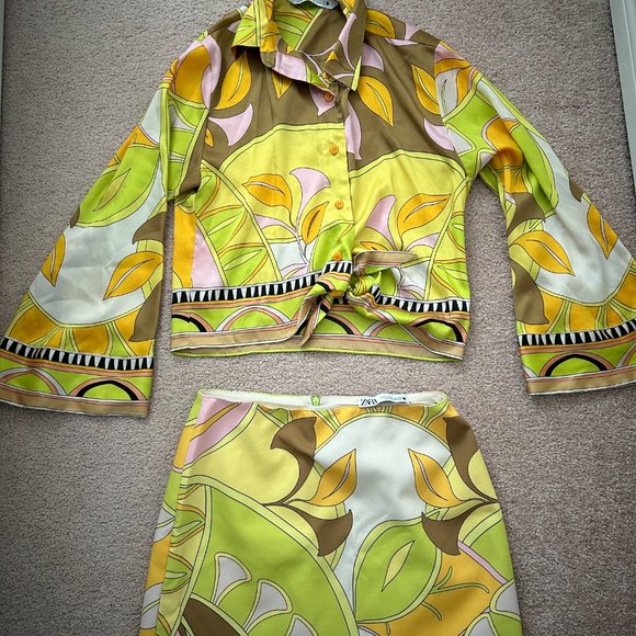 COPY - BLOGGER'S FAVE! Zara 2 Piece Pucci Inspired Printed Blouse & Skirt Set i… - Picture 1 of 8